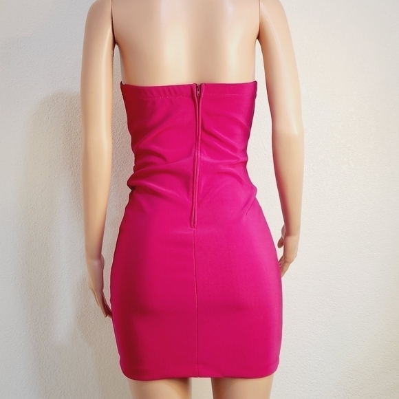 LULU'S Pink Bodycon Strapless Dress Size: M - Picture 3 of 7
